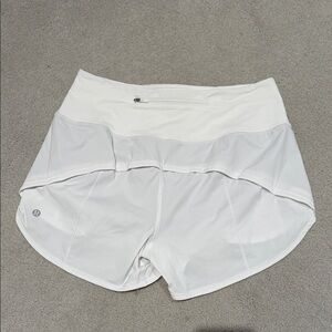 Lululemon Athletica White Athletic Shorts